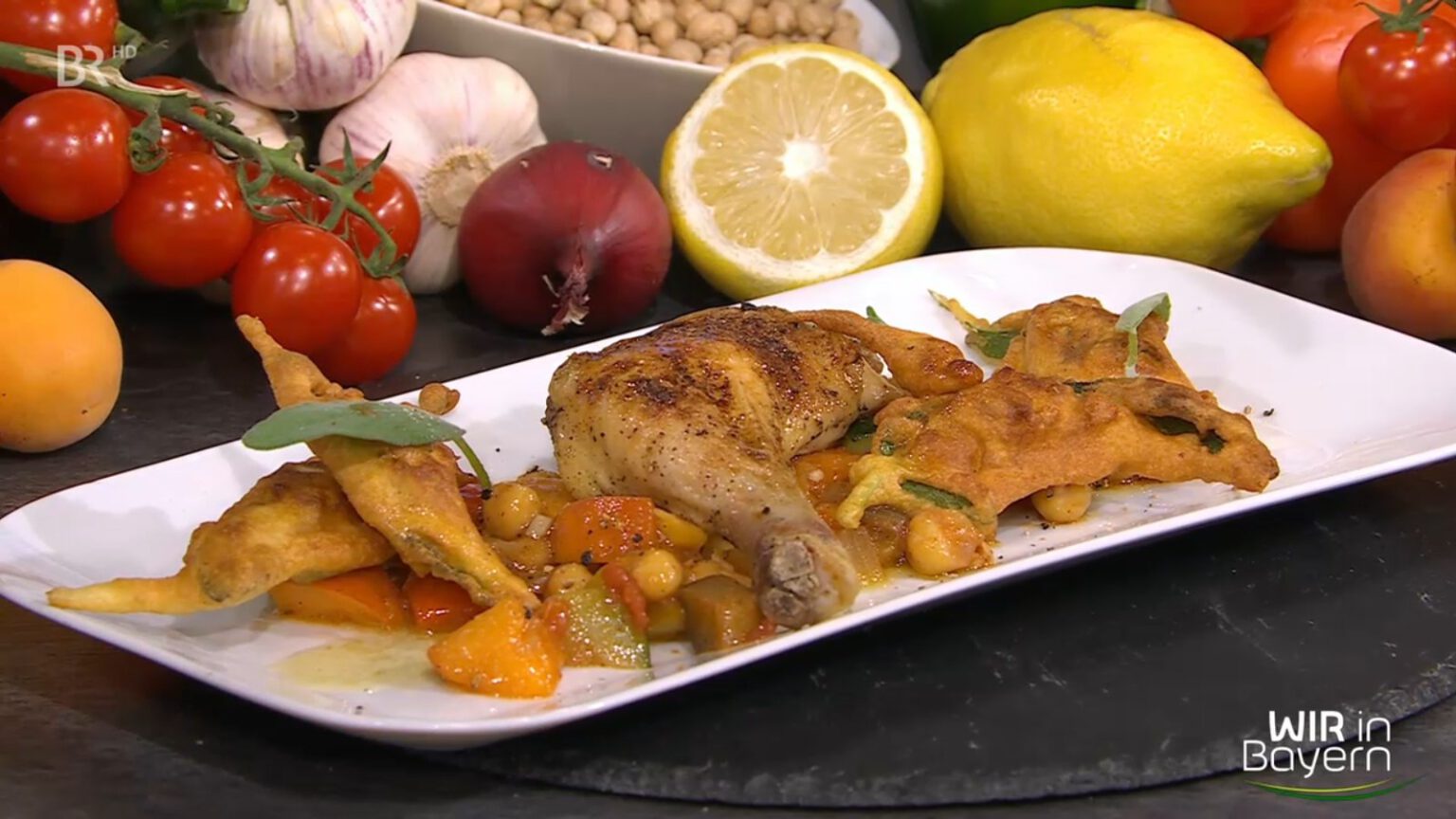 Brathähnchen mit Kichererbsen-Ratatouille - Andreas Geitl