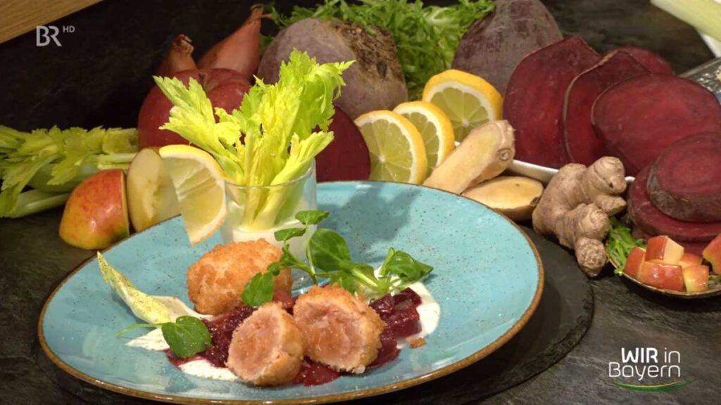 Gebackenes Forellentatar mit Rote-Bete-Salat